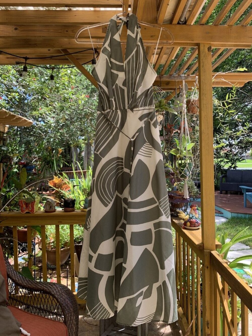 NWT ZARA PRINTED HALTER DRESS COTTON 100% XS